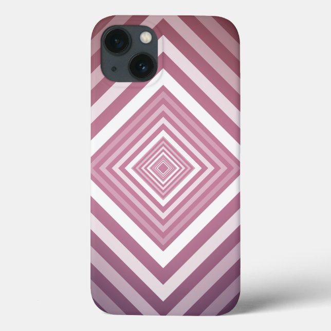 Modern Pink & White Gradation Squares Case-Mate iPhone Case (Back)