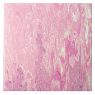 Modern pink White Marbling Paint Abstract Design Tile