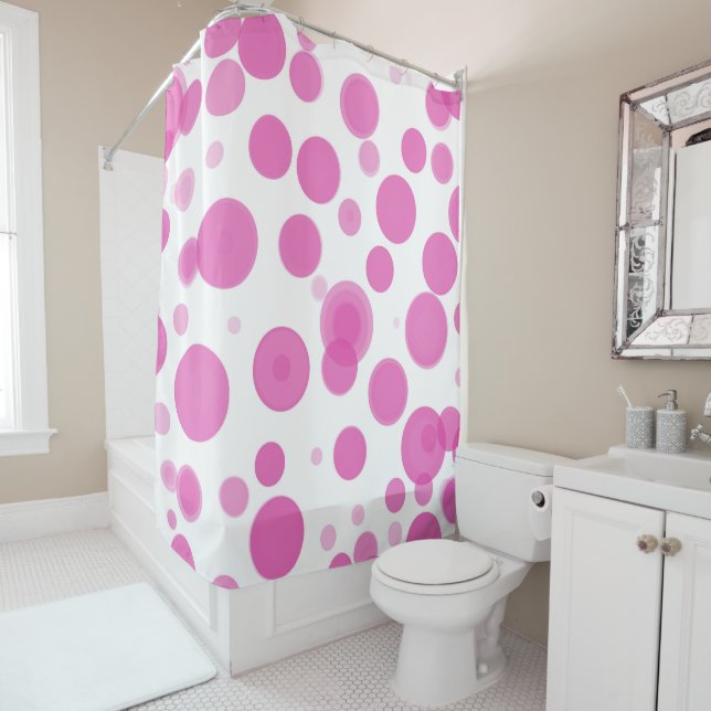 Modern Pink & White Polka Dot Bubbles Party (In Situ)