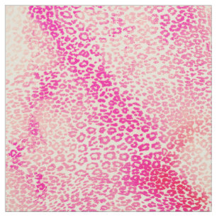 Modern Pink Yellow Watercolor Cheetah Animal Fabric