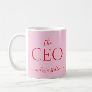 Modern PinkThe CEO Name Girly Gift Coffee Mug