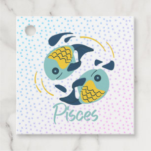 Modern Pisces Fish Zodiac  Favour Tags