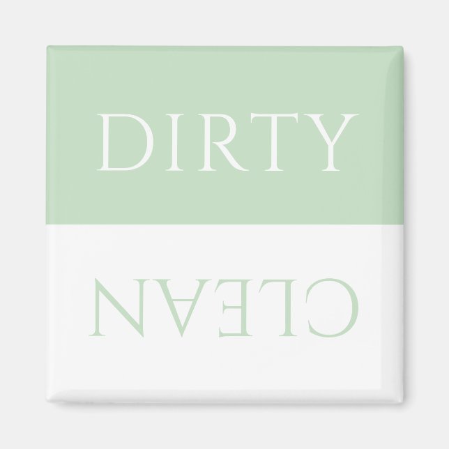 Modern Pistachio Green Dirty/Clean Dishwasher Magnet (Front)