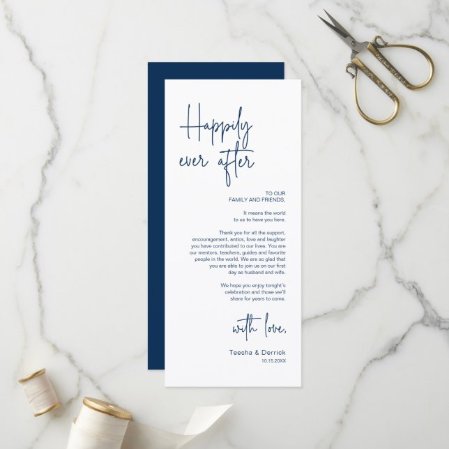 Modern Place Setting Dinner Party Thank You Card (Front/Back In Situ)