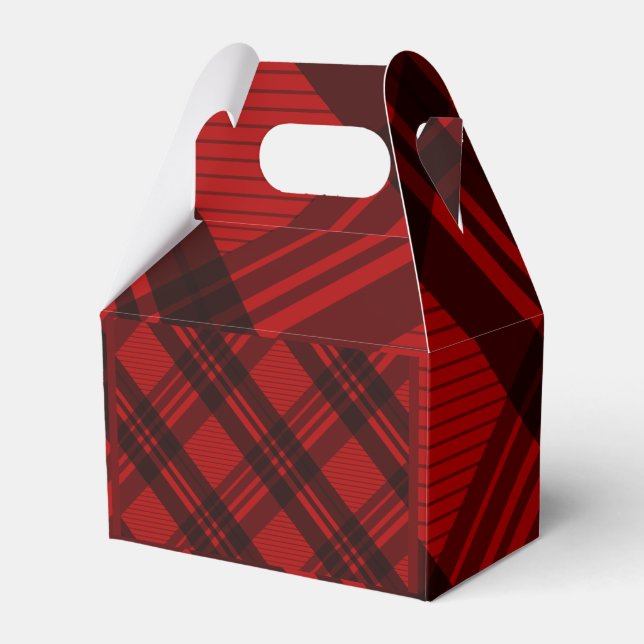  Modern Plaid  Favor Box (Front Side)