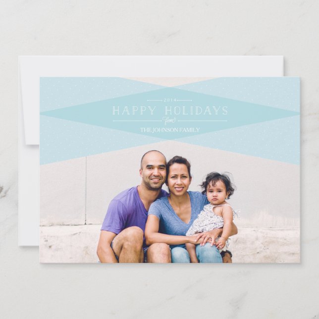 Modern Plaid Holiday Card (Front)