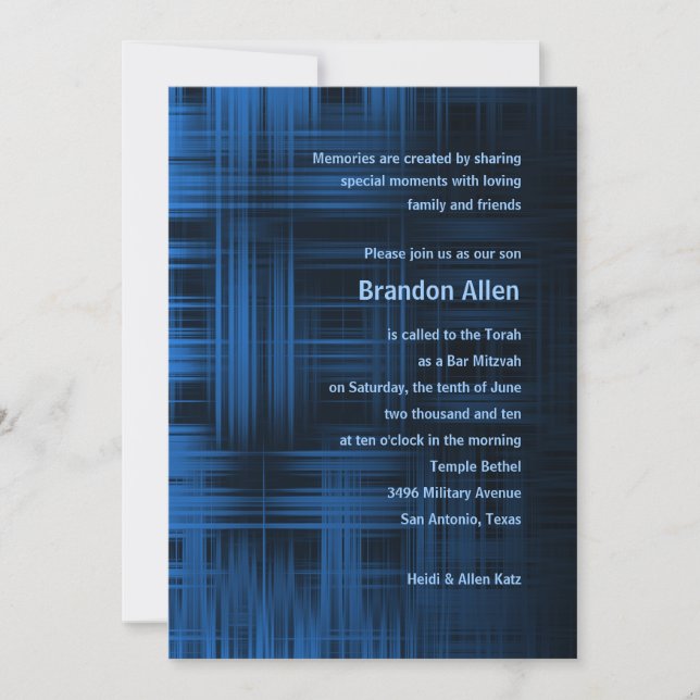 Modern Plaid Invitation (Front)