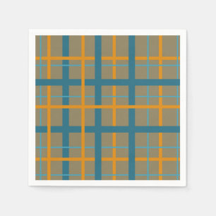 Modern Plaid Pattern Napkin