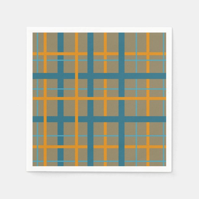 Modern Plaid Pattern Napkin (Front)