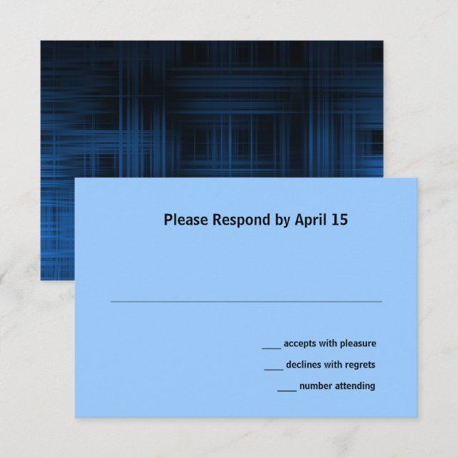 Modern Plaid RSVP Card (Front/Back)