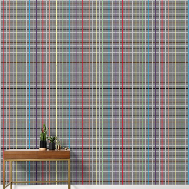Modern Plaid Wallpaper (Hallway)