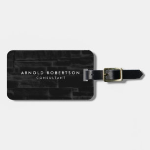 Modern Plain Black Wall Professional Minimalist Luggage Tag