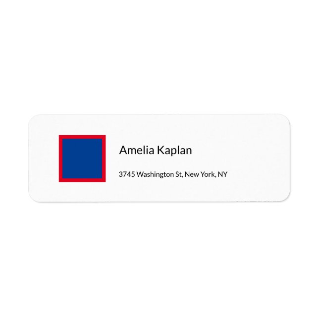 Modern Plain Blue Red White Minimal Professional (Front)