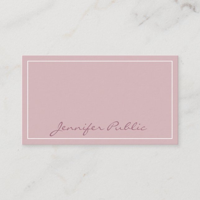 Modern Plain Classic Colours Professional Elegant Business Card (Front)