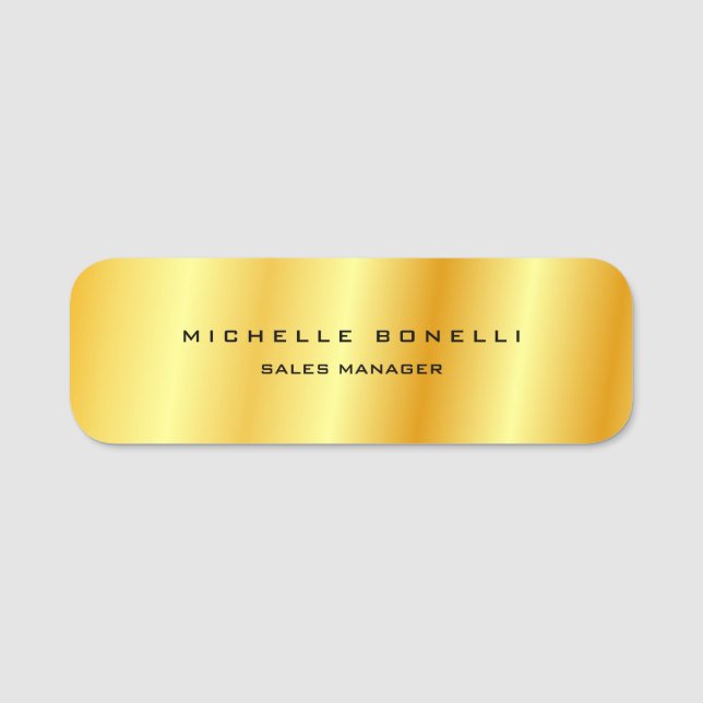 Modern Plain Custom Professional Name Position Name Tag (Front)