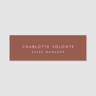 Modern Plain Custom Professional Name Position Name Tag