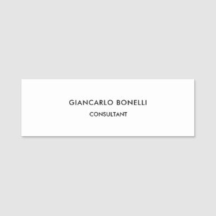 Modern Plain Custom Professional Name Position Name Tag