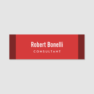 Modern Plain Custom Professional Name Position Name Tag