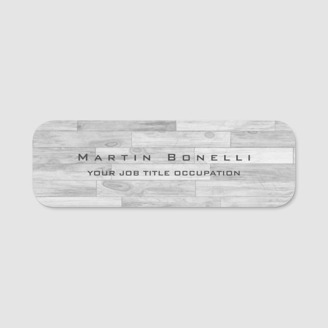 Modern Plain Custom Professional Name Position Name Tag (Front)