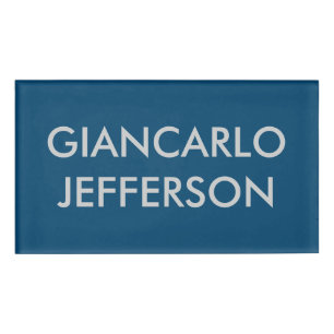 Modern Plain Custom Professional Name Position Tag