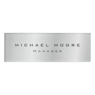 Modern Plain Custom Professional Name Position Tag