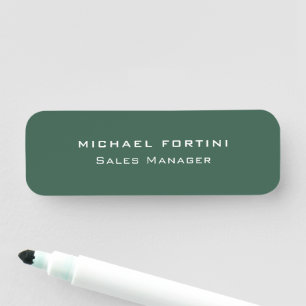 Modern Plain Custom Professional Name Position Tag