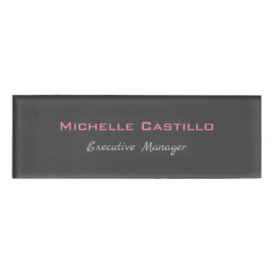 Modern Plain Custom Professional Name Position Tag