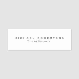 Modern Plain Custom Professional Name Position Tag