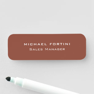 Modern Plain Custom Professional Name Position Tag