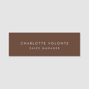 Modern Plain Custom Professional Name Position Tag
