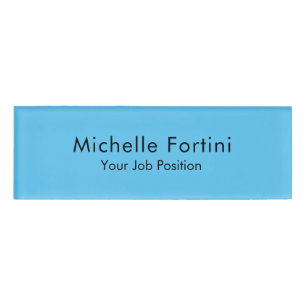 Modern Plain Custom Professional Name Position Tag
