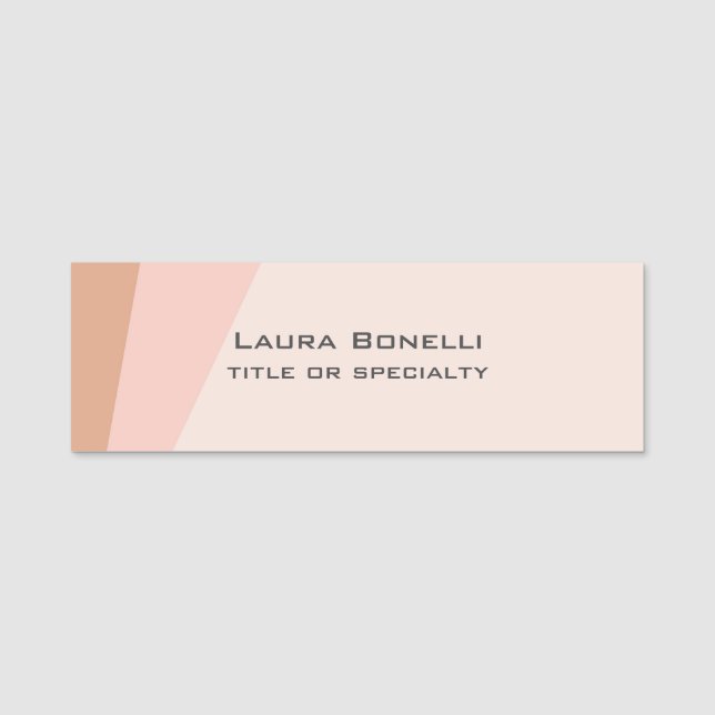 Modern Plain Custom Professional Name Position Tag (Front)