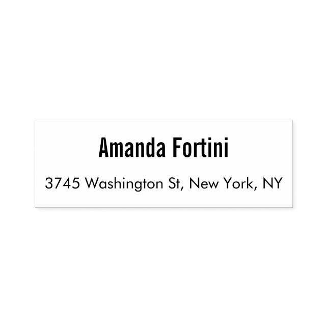 Modern Plain Elegant Minimalist Self-inking Stamp (Design)