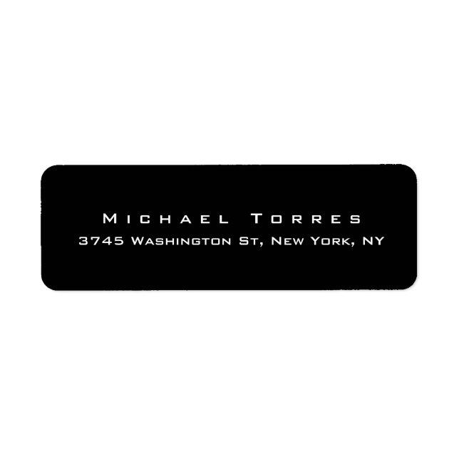 Modern Plain Elegant Trendy Black Minimalist (Front)