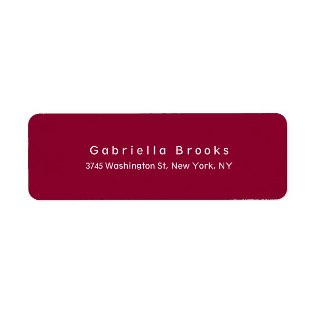 Modern Plain Elegant Unique Dark Red Colour (Front)