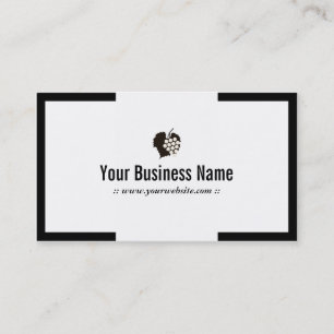 Modern Plain Grapes Winery Business Card