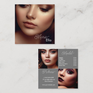 Modern Plain Grey Comp Card Photo Template Classy