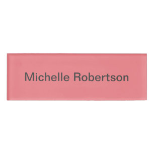 Modern Plain Minimalist Add Own Name Tag