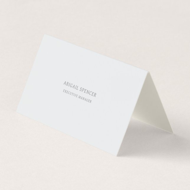 Modern Plain Minimalist Professional Business Card (Front)
