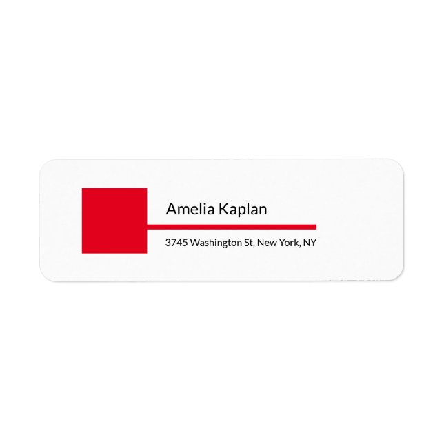Modern Plain Red White Minimalist Professional (Front)