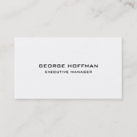 Modern Plain Simple Black White Professional