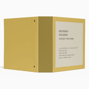 Modern Plain Simple Gold & Grey Color Minimalist  Binder