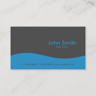 Modern Plain Simple Hi Tech Blue Business Card