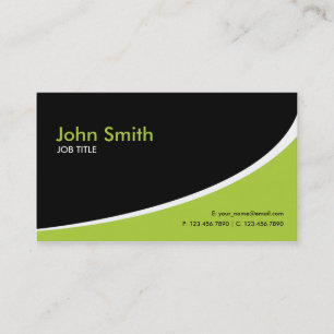 Modern Plain Simple Hi Tech Green Business Card