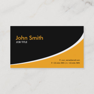 Modern Plain Simple Hi Tech Orange Business Card