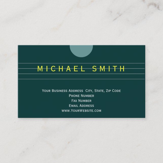 Modern Plain Simple Minimal Business Card (Front)