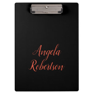 Modern plain simple minimalist add name clipboard