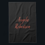 Modern plain simple minimalist add name kitchen towel<br><div class="desc">A simple,  minimalist approach for those looking for a professional design.</div>