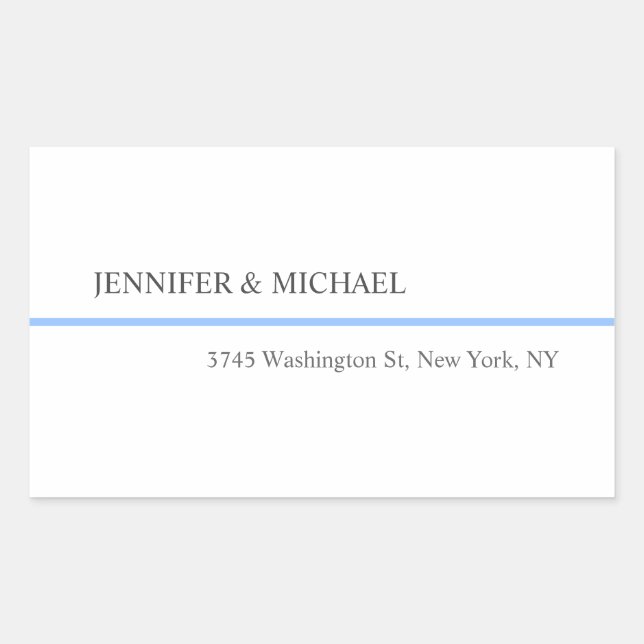 Modern Plain Simple Minimalist Wedding Inexpensive Sticker (Front)