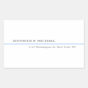 Modern Plain Simple Minimalist Wedding Inexpensive Sticker